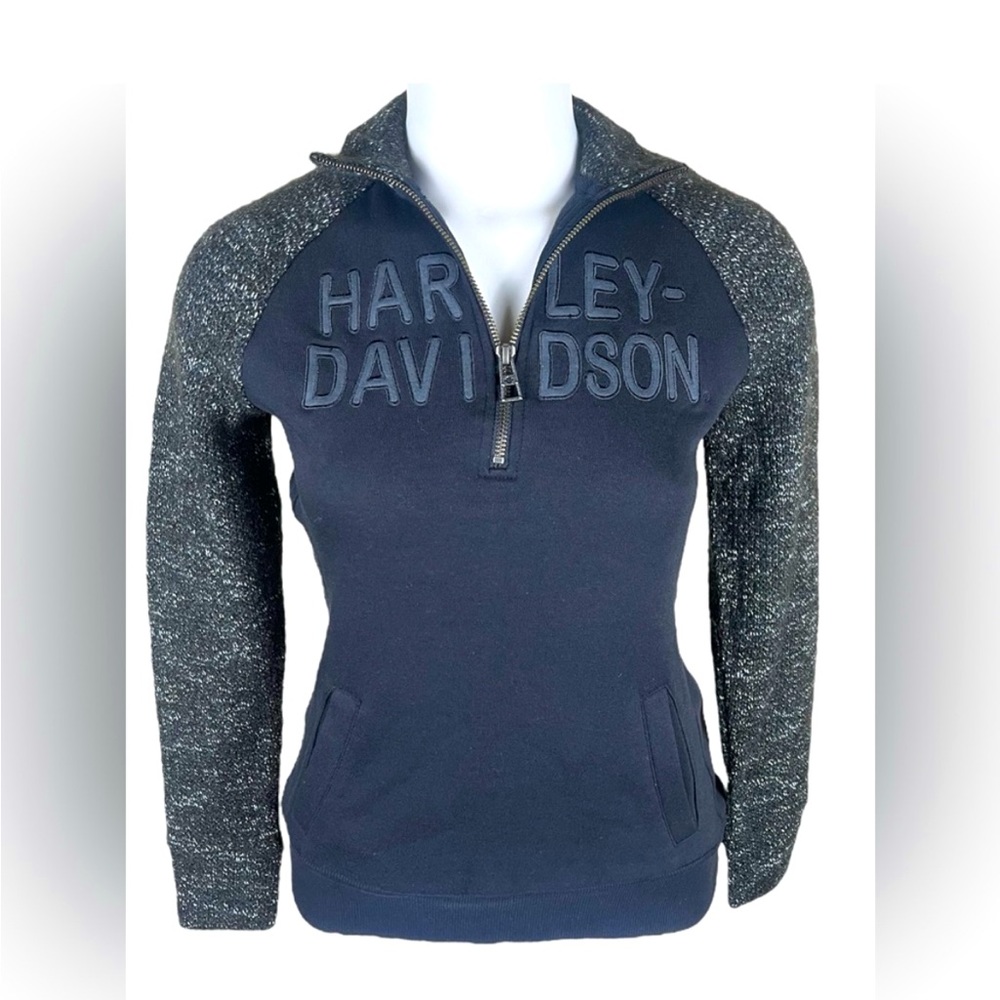 NWOT-Harley-Davidson  Zip Up Sweater with Sporty Appeal